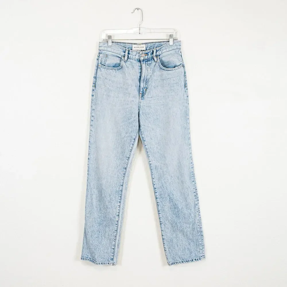 SLVRLAKE London High Rise Straight leg jeans Light blue wash size 28